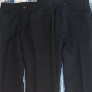 Levi’s 2 for 1 Polyester bootcut. Black and navy
